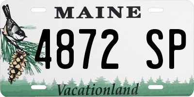 ME license plate 4872SP