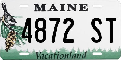 ME license plate 4872ST
