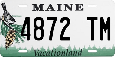 ME license plate 4872TM