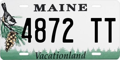 ME license plate 4872TT