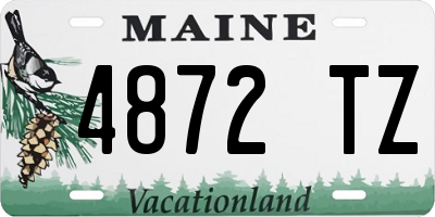ME license plate 4872TZ