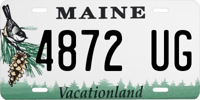 ME license plate 4872UG