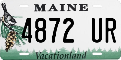 ME license plate 4872UR