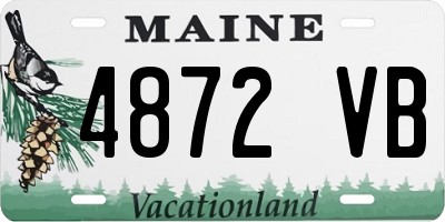 ME license plate 4872VB