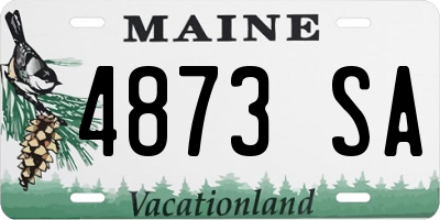 ME license plate 4873SA