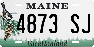 ME license plate 4873SJ