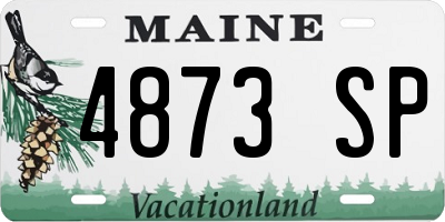 ME license plate 4873SP