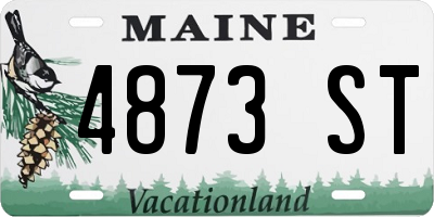 ME license plate 4873ST
