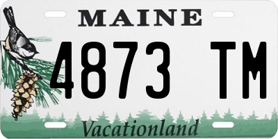 ME license plate 4873TM