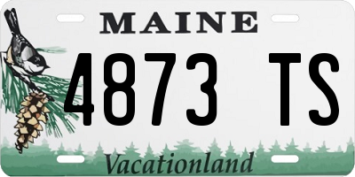 ME license plate 4873TS