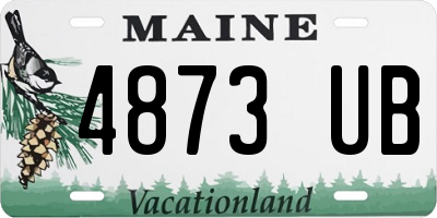 ME license plate 4873UB