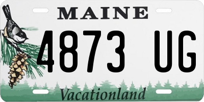ME license plate 4873UG