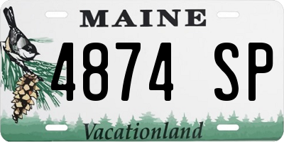 ME license plate 4874SP