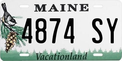 ME license plate 4874SY