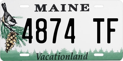 ME license plate 4874TF