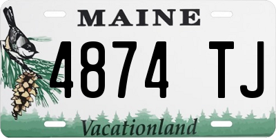 ME license plate 4874TJ