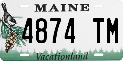 ME license plate 4874TM