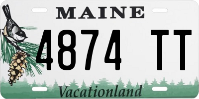ME license plate 4874TT