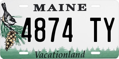 ME license plate 4874TY