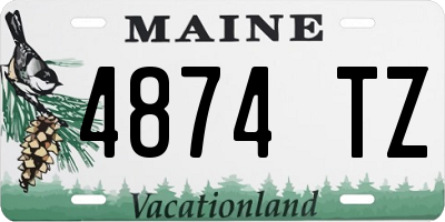 ME license plate 4874TZ