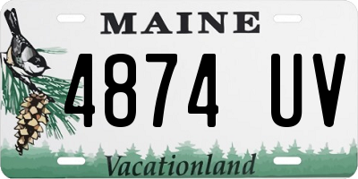 ME license plate 4874UV