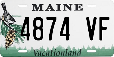 ME license plate 4874VF