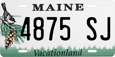 ME license plate 4875SJ