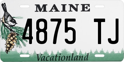 ME license plate 4875TJ
