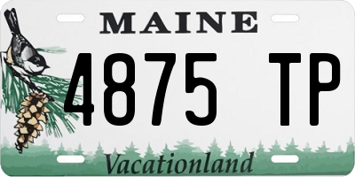 ME license plate 4875TP