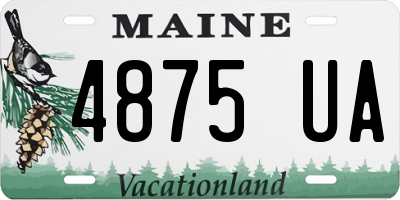 ME license plate 4875UA