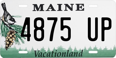 ME license plate 4875UP
