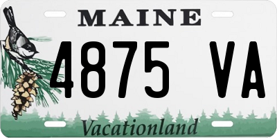 ME license plate 4875VA