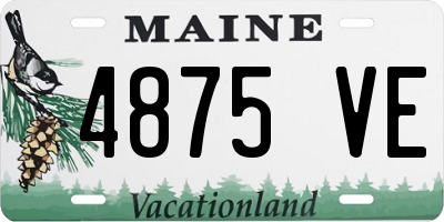 ME license plate 4875VE