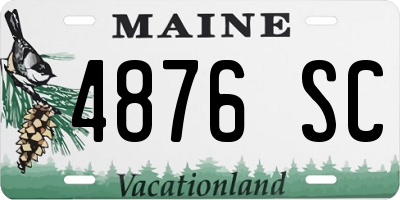 ME license plate 4876SC