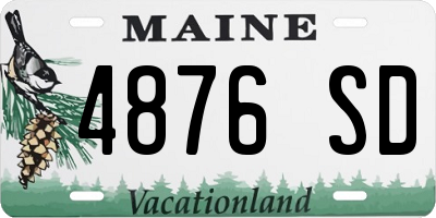 ME license plate 4876SD