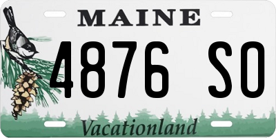 ME license plate 4876SO