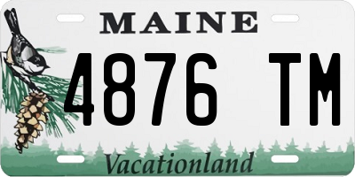 ME license plate 4876TM