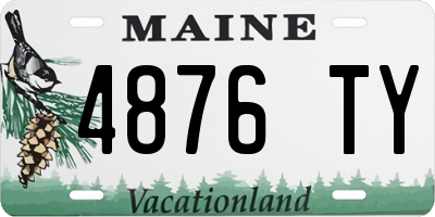 ME license plate 4876TY