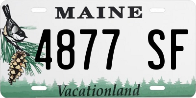 ME license plate 4877SF