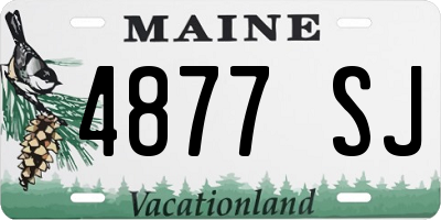 ME license plate 4877SJ