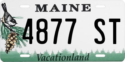 ME license plate 4877ST