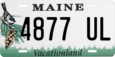 ME license plate 4877UL