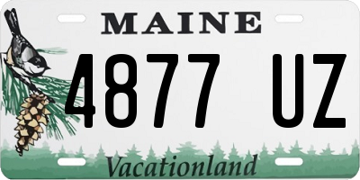 ME license plate 4877UZ