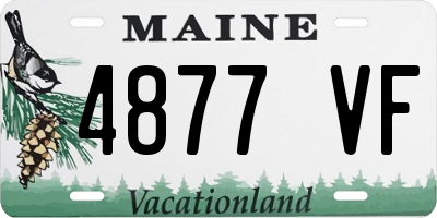 ME license plate 4877VF