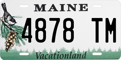 ME license plate 4878TM