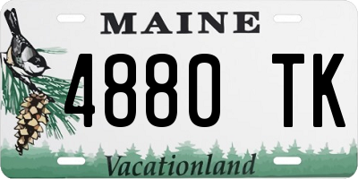 ME license plate 4880TK