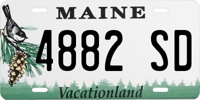 ME license plate 4882SD