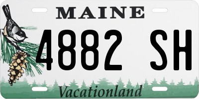 ME license plate 4882SH