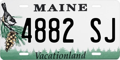 ME license plate 4882SJ