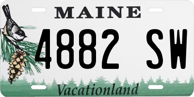 ME license plate 4882SW